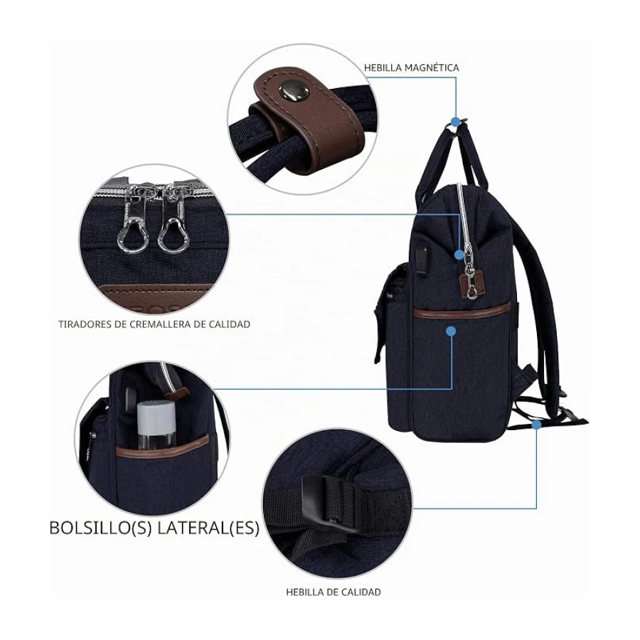 KROSER Mochila para Portátil Mochila para Computadora Mochila Escolar de Moda Bolsa para Laptop Nylon Hidrófugo Mochila Informal para Viajes/Negocios/Universidad/Mujeres/Hombres