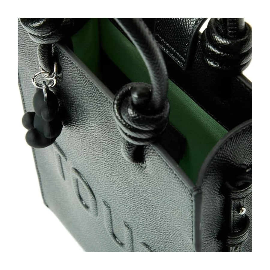 TOUS Mini Bolso Pop Negro, Para Mujer, Medidas 20,5 x 16 x 6 cm, Colección Tous La Rue New
