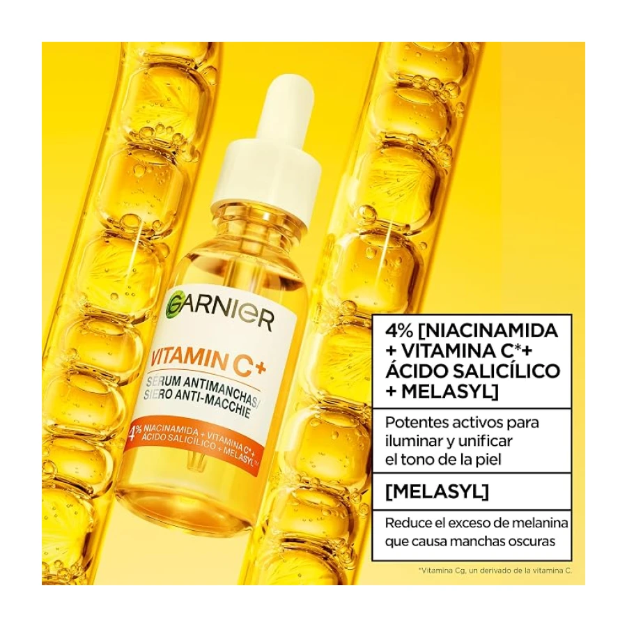 Garnier Vitamina C Sérum AntiManchas Pieles Sensible, Nº1 del mundo, 30 ml