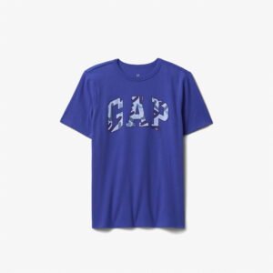 GAP - تی‌شرت آبی طرح لوگو گپ برای بچه‌ها