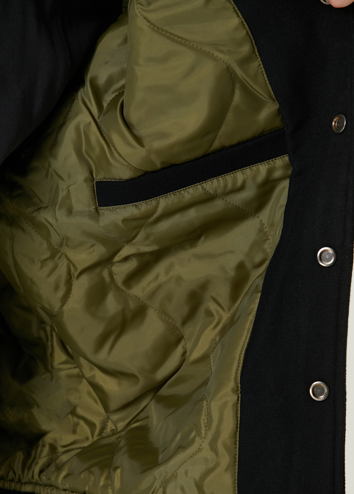 Alpha Industries - کاپشن بمبر پشمی مشکی MA-1 - تصویر 6