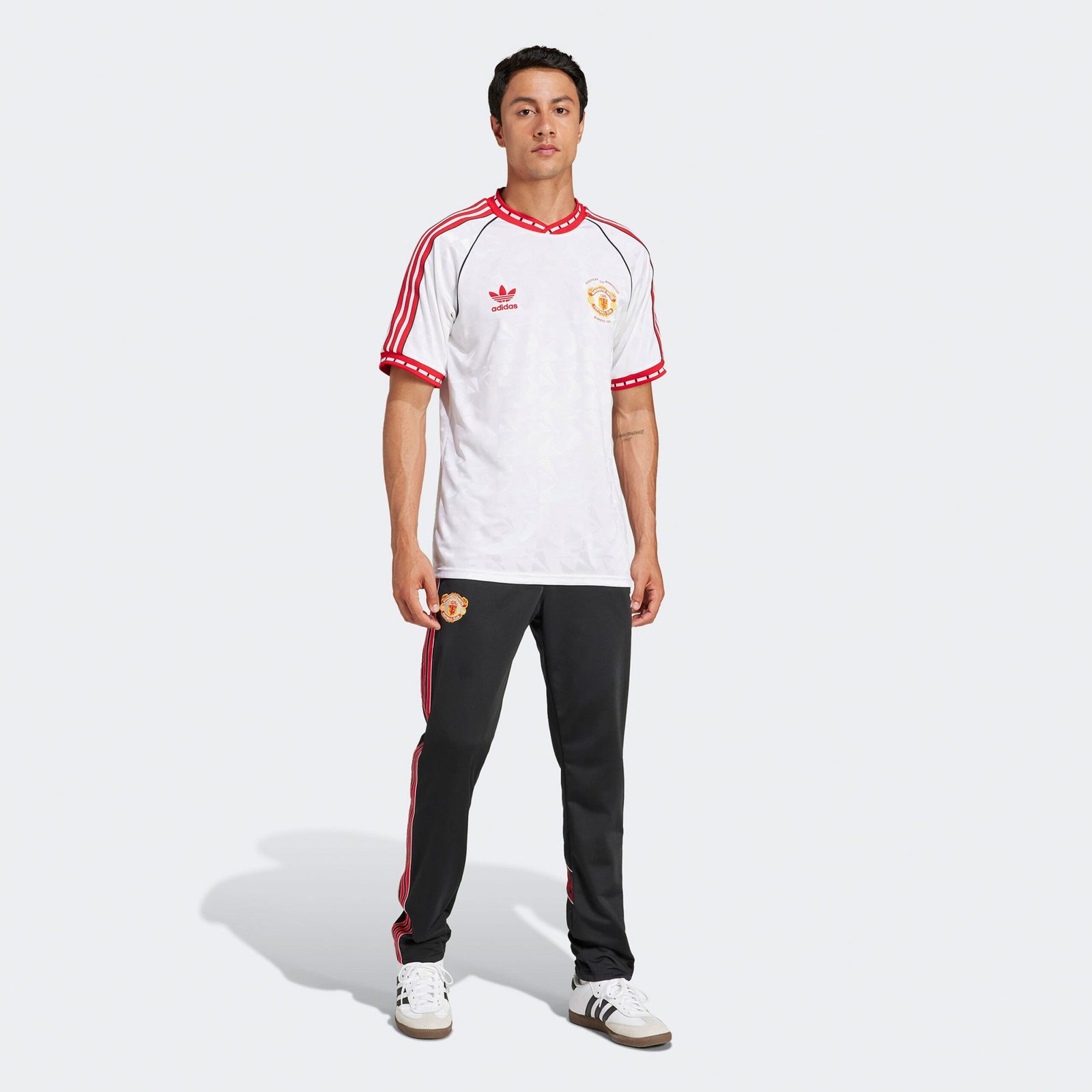 تی شرت مردانه آدیداس مدل Manchester United Retro White - تصویر 4