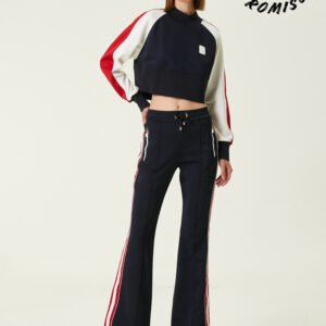 Balmain - شلوار گشاد راه راه سرمهای بالمین