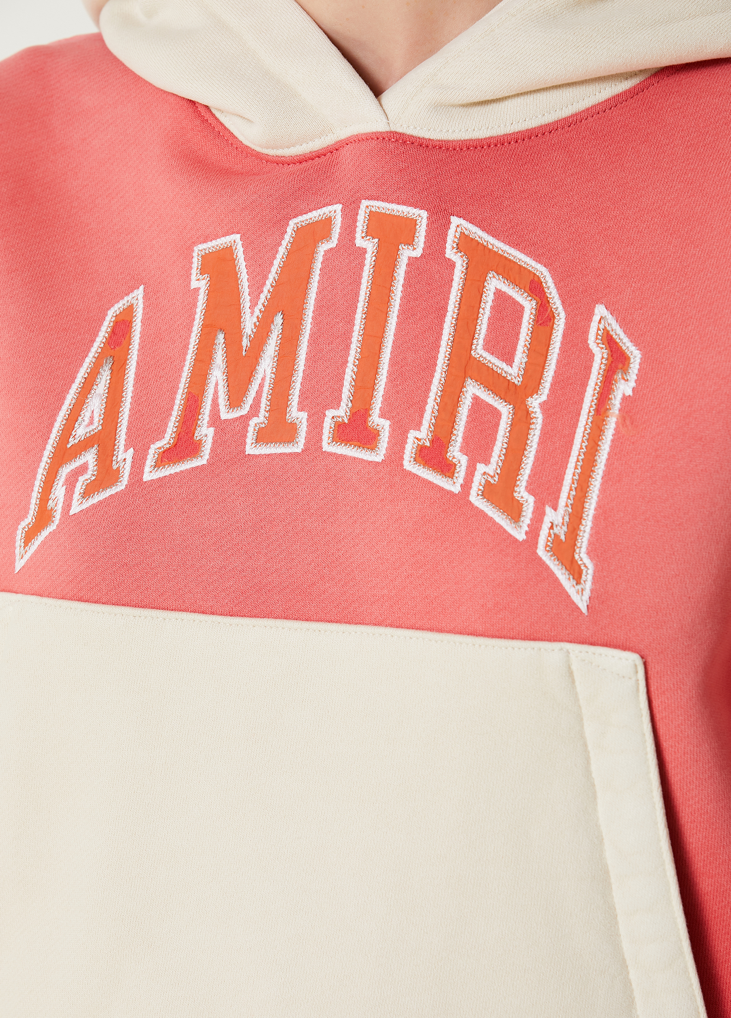 Amiri - سویشرت کلاهدار صورتی با جزئیات لوگو - تصویر 6