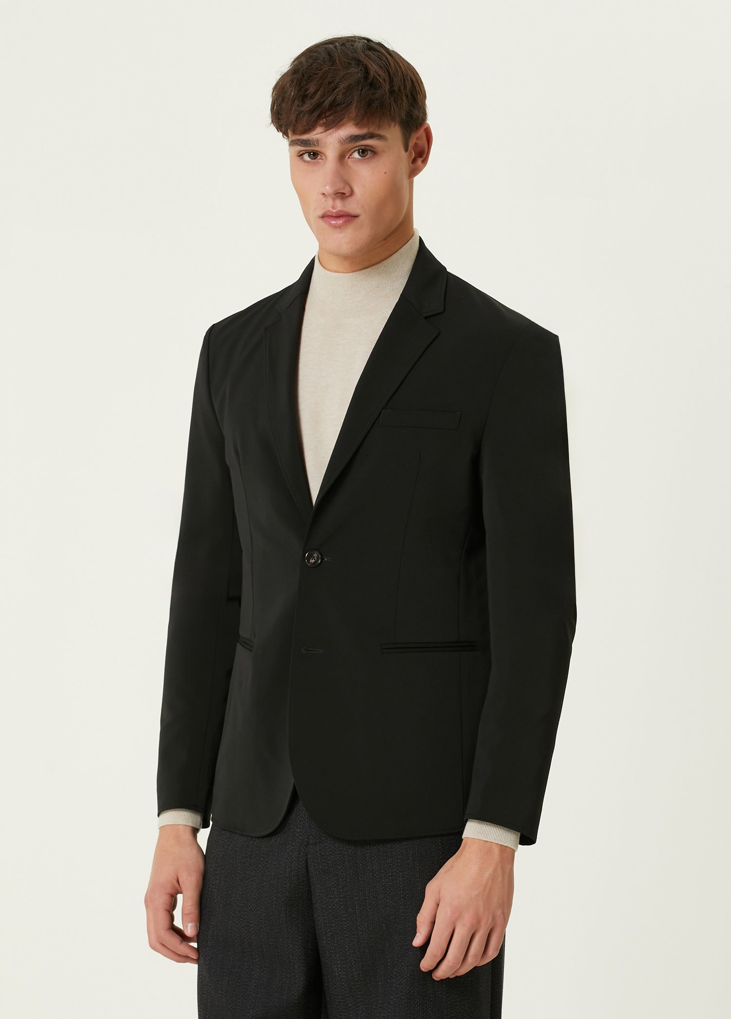 Emporio Armani - ژاکت پشمی مشکی - تصویر 3