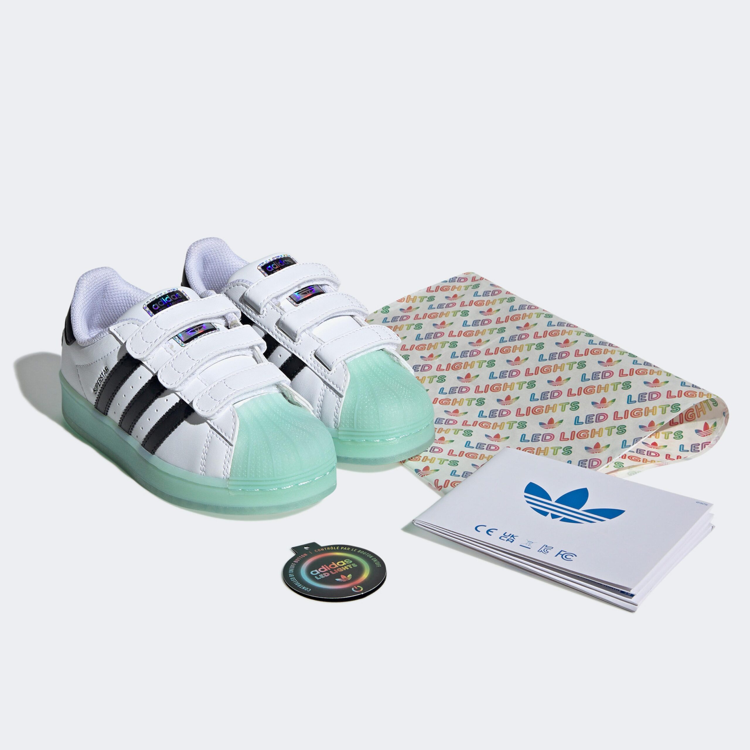 Adidas - کفش ورزشی بچهگانه آدیداس مدل Superstar LED Light سفید - تصویر 4