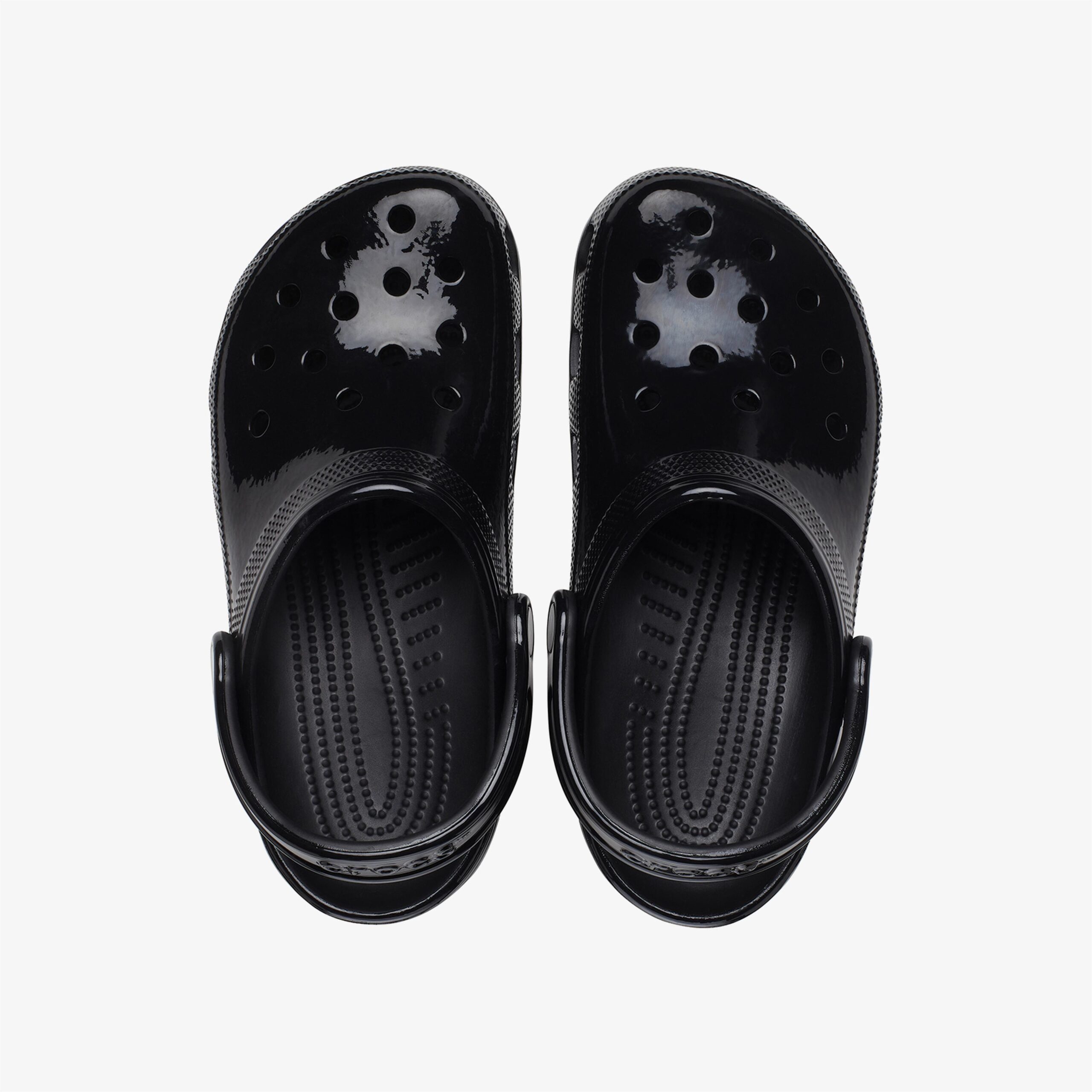 صندلهای مشکی زنانه Crocs Classic High Shine - تصویر 5