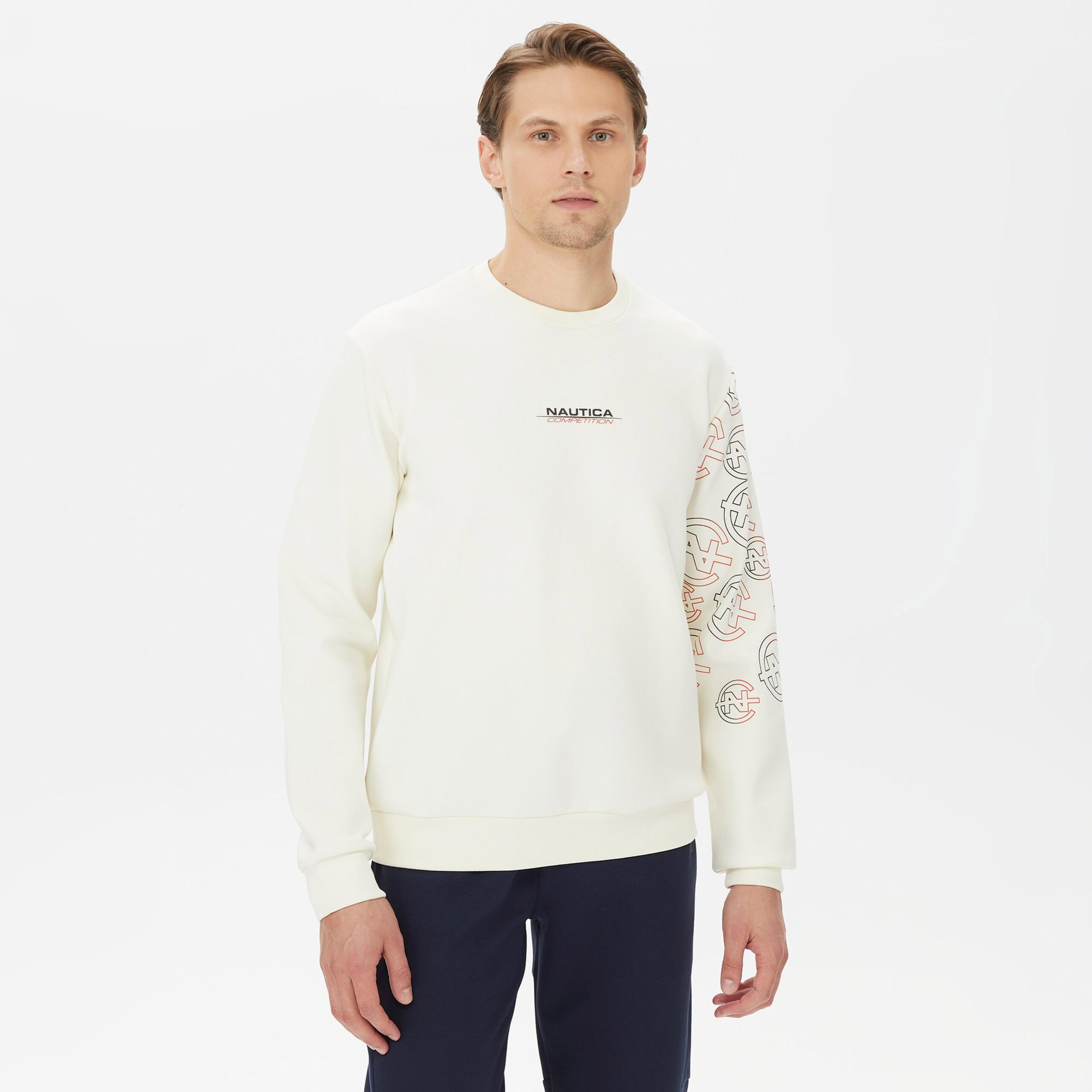 سویشرت مردانه Nautica مدل Standard Fit سفید