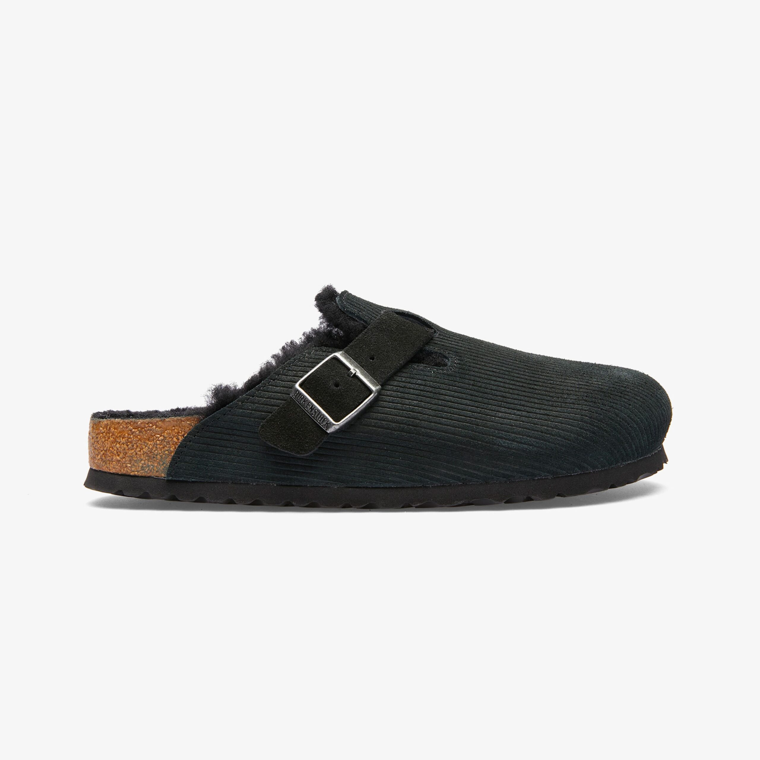 صندل مردانه مشکی Birkenstock مدل Boston Teddy VL Gepragt - تصویر 4
