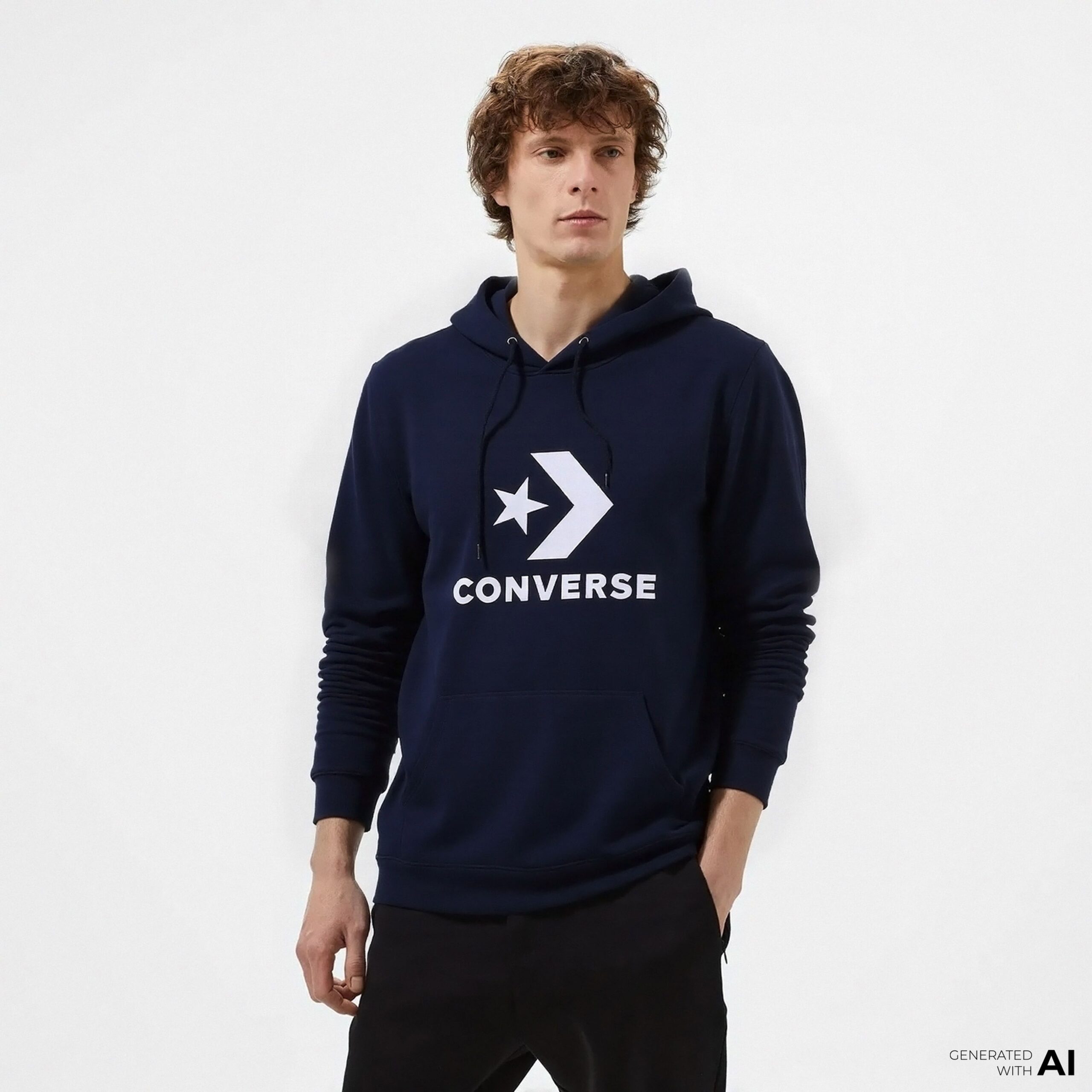 هودی کانورس مدل Go To Pullover Unisex سرمهای