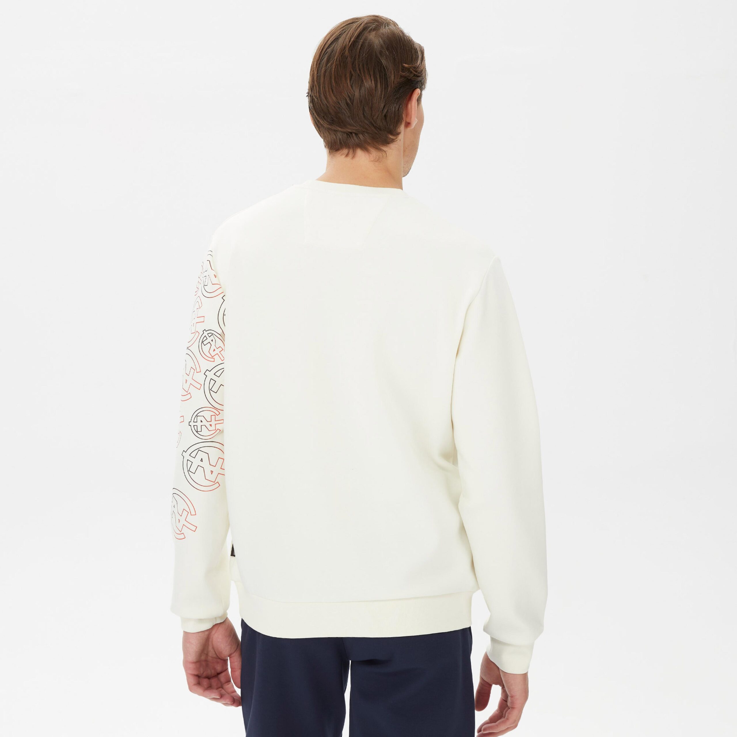 سویشرت مردانه Nautica مدل Standard Fit سفید - تصویر 2