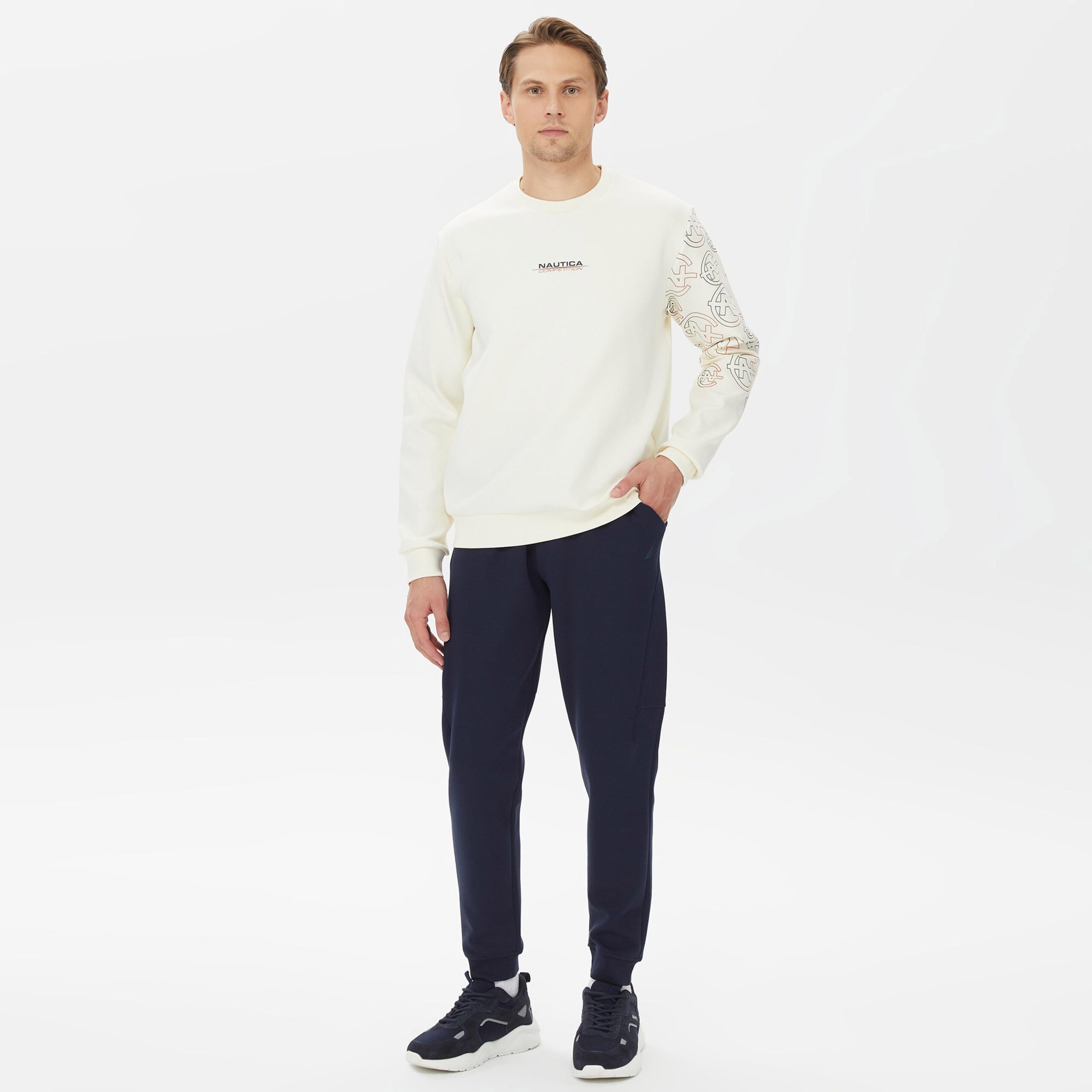 سویشرت مردانه Nautica مدل Standard Fit سفید - تصویر 3