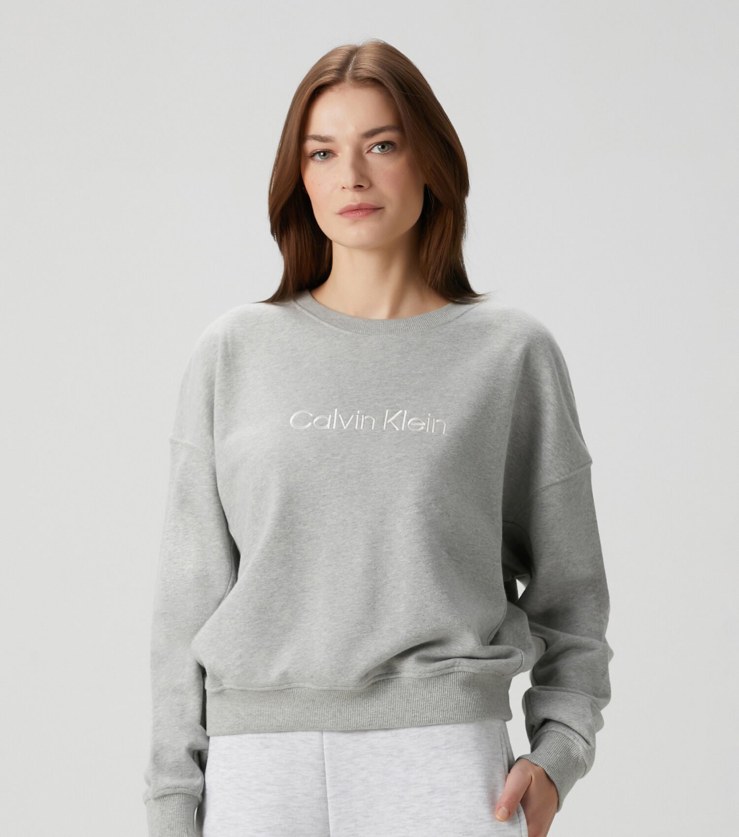 Calvin Klein - سویشرت با لوگوی خاکستری کلوین کلین