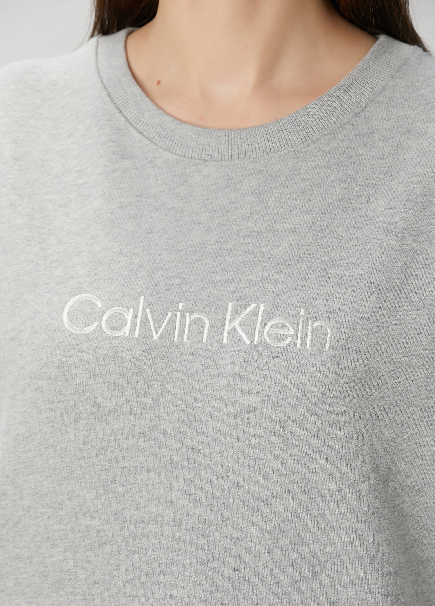 Calvin Klein - سویشرت با لوگوی خاکستری کلوین کلین - تصویر 2