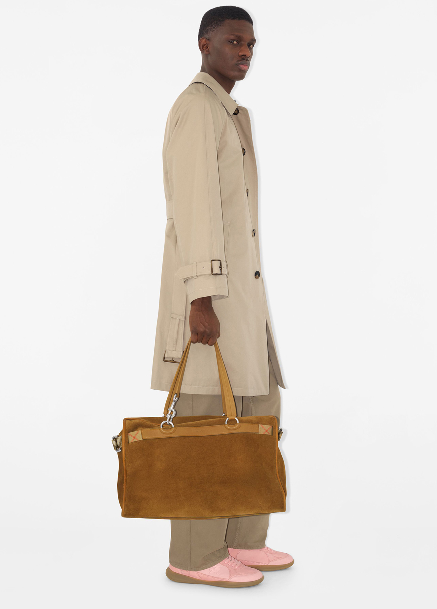 Burberry - کیف مسافرتی مردانه Sue Clip Holdall قهوهای - تصویر 5