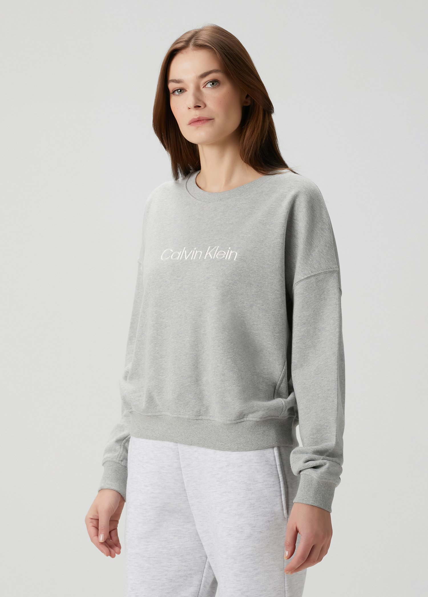 Calvin Klein - سویشرت با لوگوی خاکستری کلوین کلین - تصویر 4