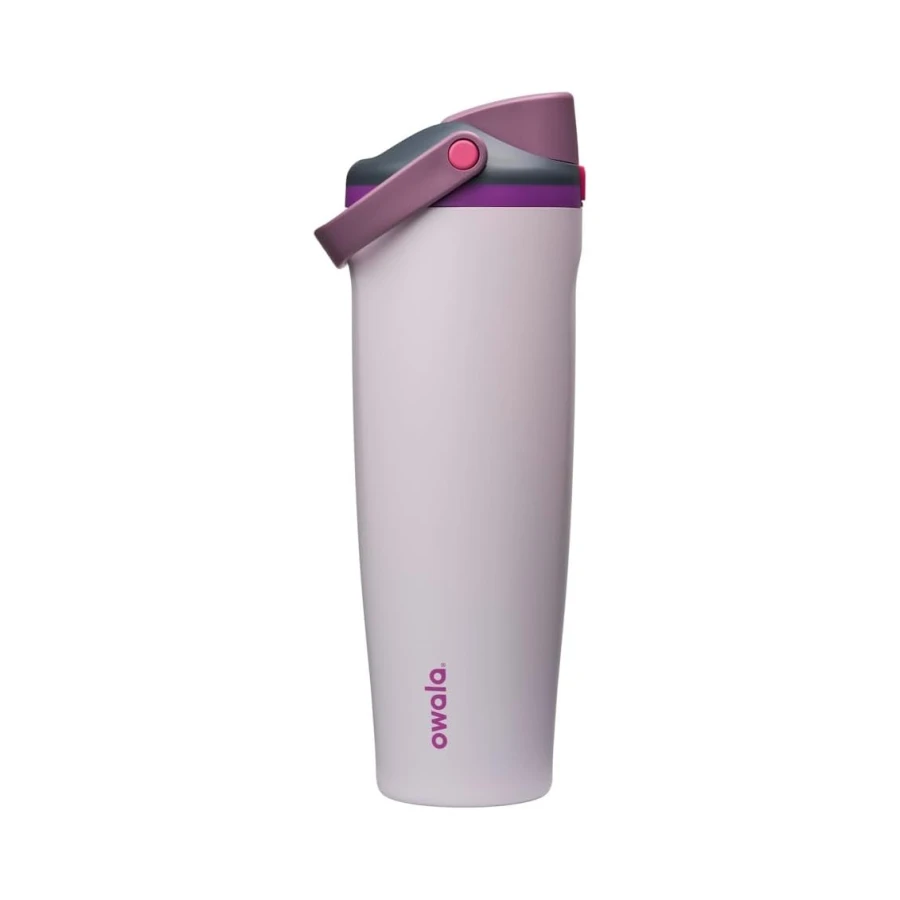 Owala FreeSip Sway gourde isotherme en acier inoxydable, avec bec 2‑en‑1, 1185ml, paille intégrée et poignée arceau, conçue pour les voyages, l’école et le sport, sans BPA, étanche, Dreamy Fields