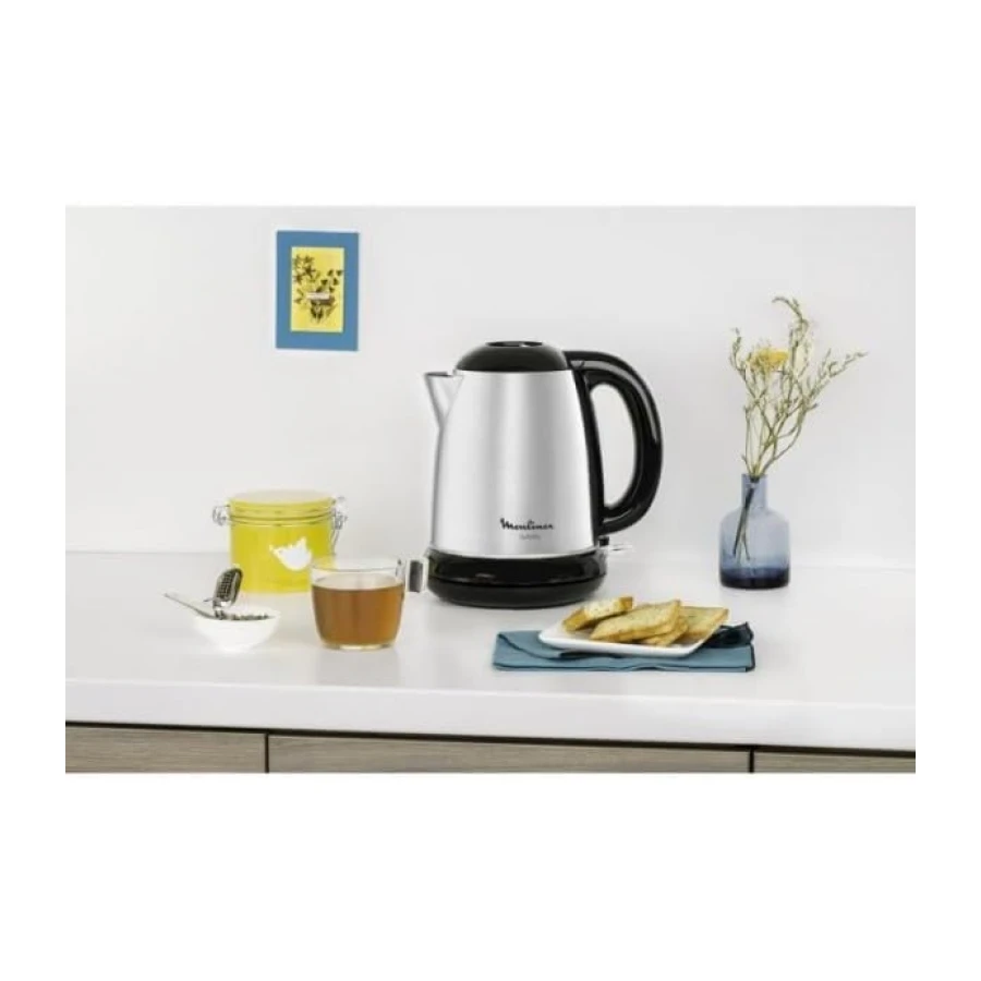 Moulinex - Bouilloire Électrique Subito 1,7 L - Inox - Noir