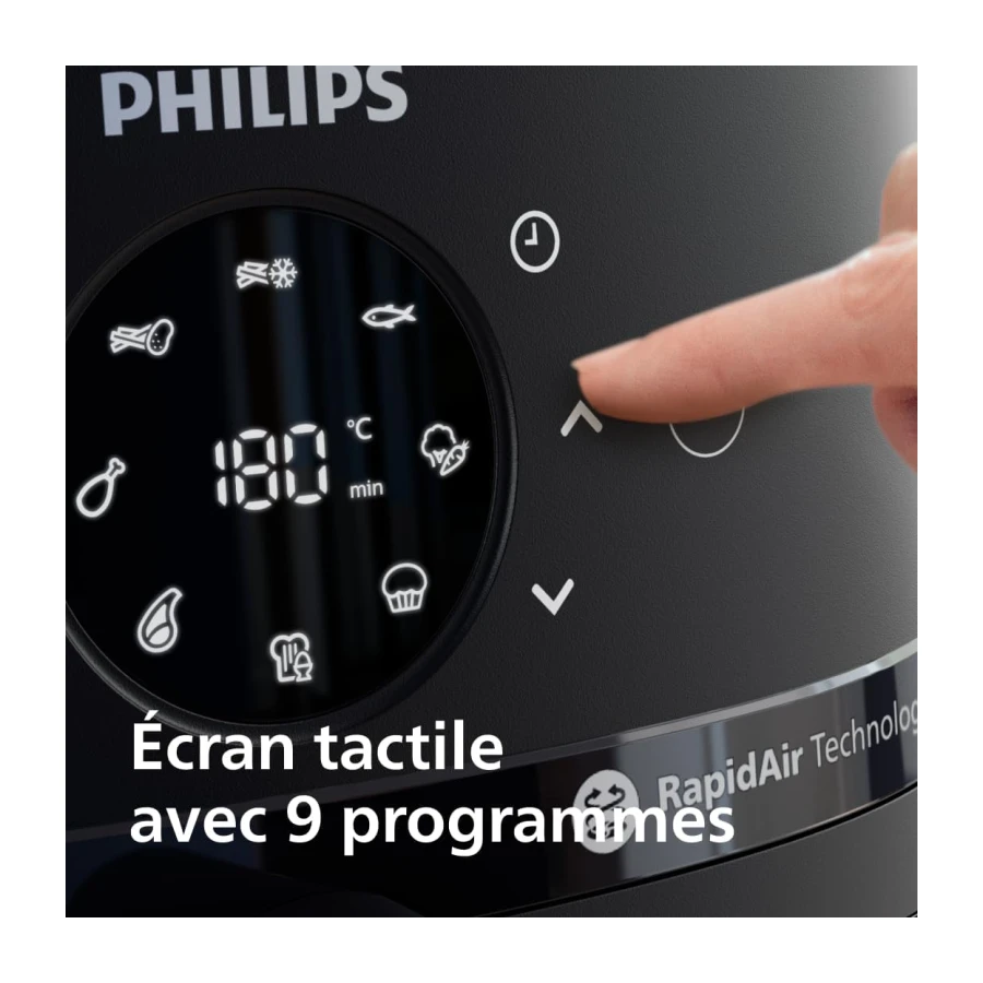 Philips Airfryer 2000 - Air Fryer 6.2L, 13 modes, écran tactile, Noir