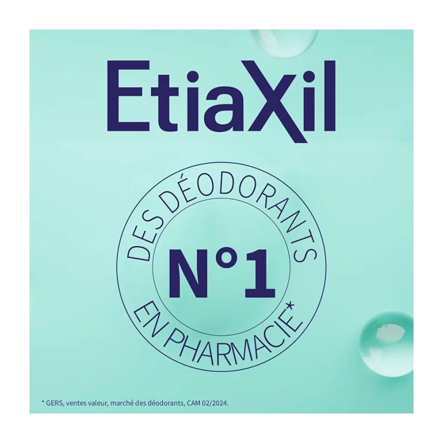 ETIAXIL - Déodorant Détranspirant - Traitement Transpiration Excessive - Aisselles - Peaux Sensibles - Efficacité 4 jours -15 ml