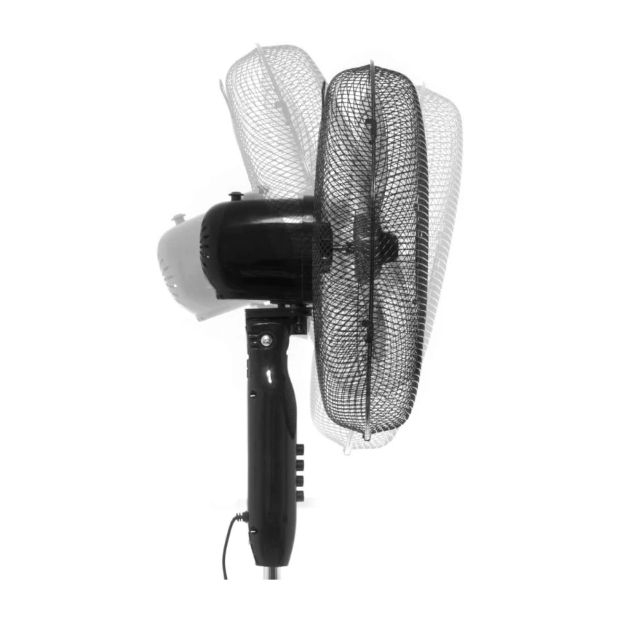 TROTEC Ventilateur sur pied TVE 17 S | Hauteur réglable entre 105 et 122 cm | Fonction d'oscillation automatique à 80° | Ventilateur à 3 vitesses | Puissance de 40 watts