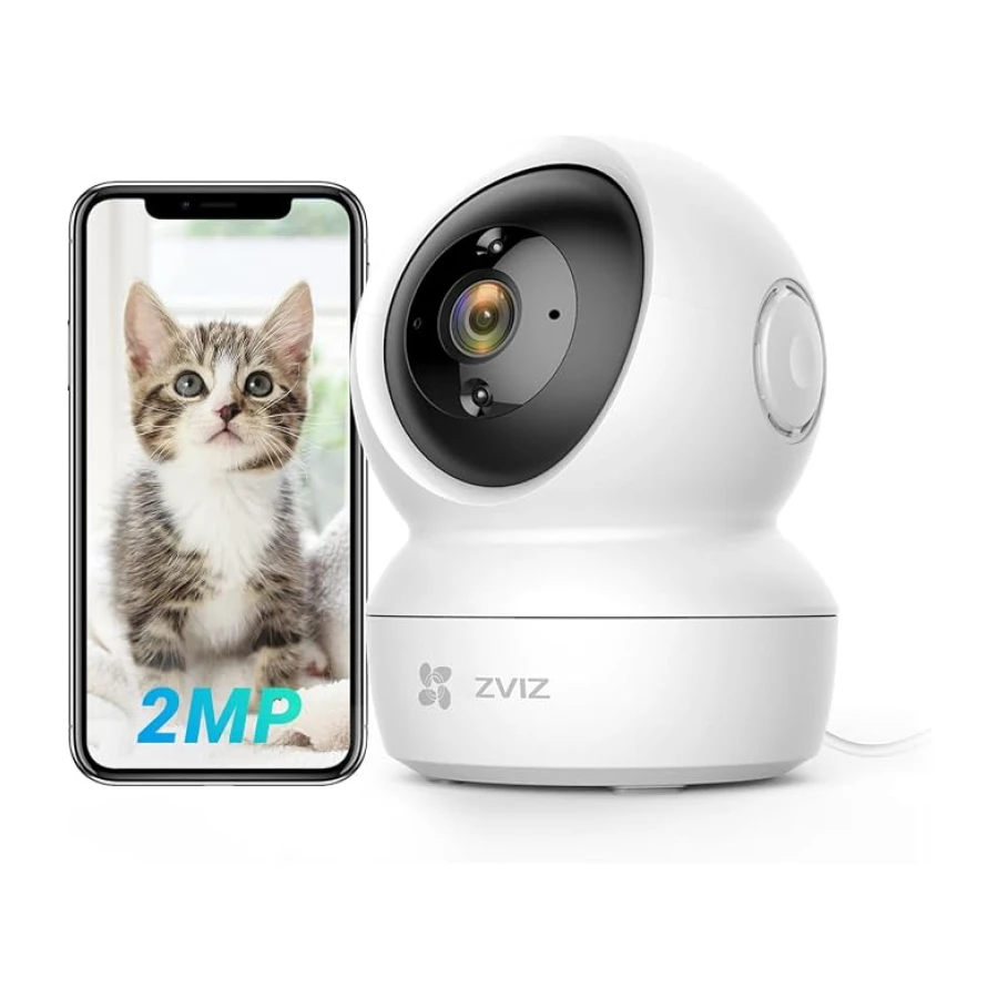 EZVIZ C6N Camera Interieur, Caméra Surveillance WiFi | Pan/Tilt à 360°, WiFi 2.4Ghz, Vision Nocturne Intelligente, Détection de Movement et Suivi Auto, Audio Bidirectionnel