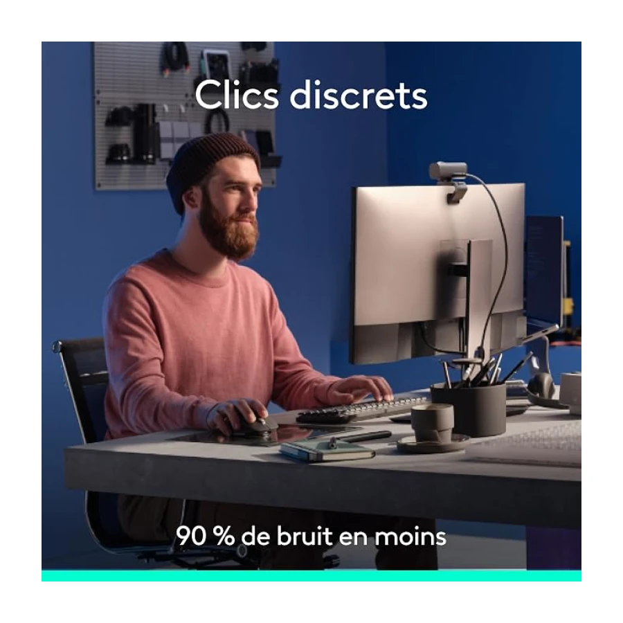 Logitech MX Master 3S - Souris sans Fil performante (Graphite) | Scorrimento ultraveloce, Ergo, 8000 DPI, tracciamento su vetro, clic discreti, Bluetooth, Windows, Linux, Chrome - Graphite
