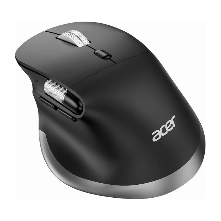 Acer Souris Ergonomique sans Fil avec Molette Latérale 4800DPI | Souris Bluetooth Rechargeable Dual Mode (BT 5.2 & 2.4 GHz), Sésolution Réglable 8 Boutons, Connexion Simultanée à 3 Appareils