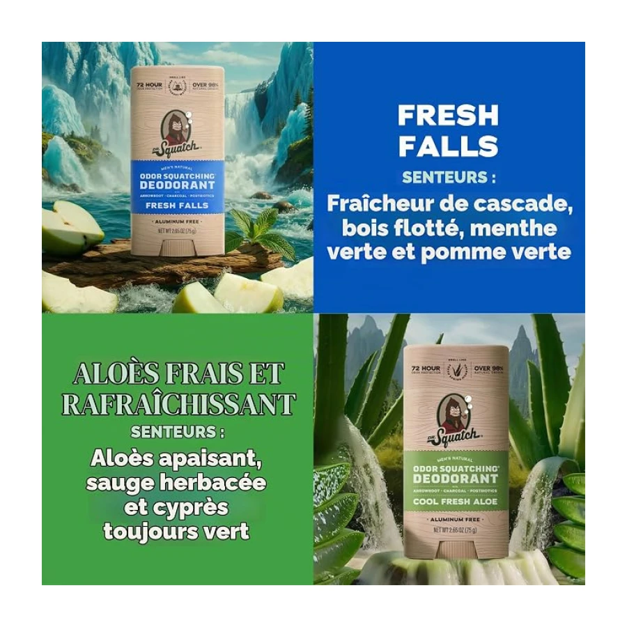 2.65oz Wide Stick Deodorant 2-Pack - Cool Fresh Aloe, Fresh Falls