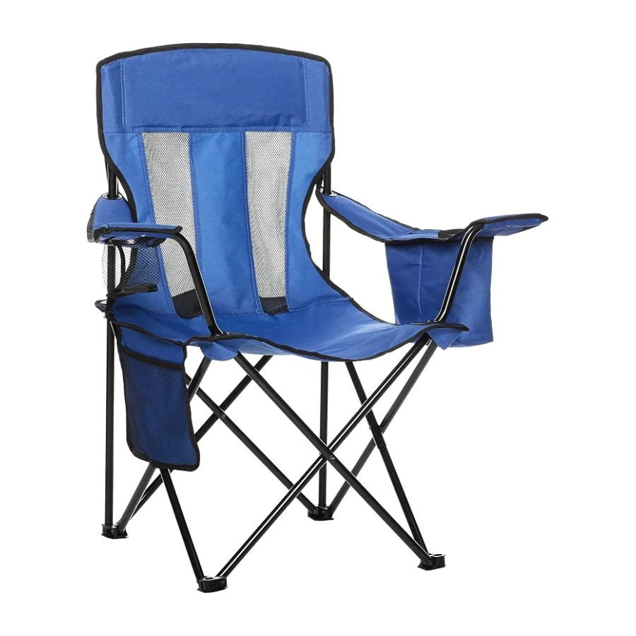 Amazon Basics Chaise de camping avec poche isotherme