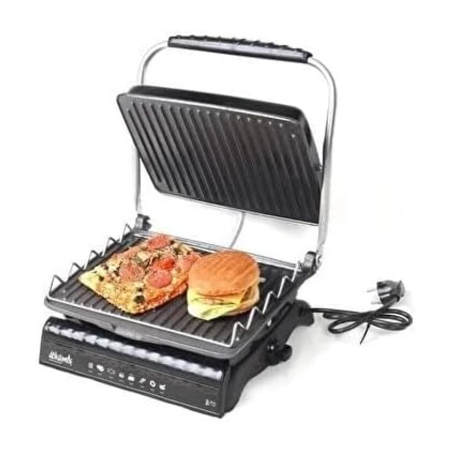 dökümix Ultra Plus Organik Demir Döküm Izgara& Tost Makinası Gri Izgara Aparatlı,Fırçalı,Yağdanlık