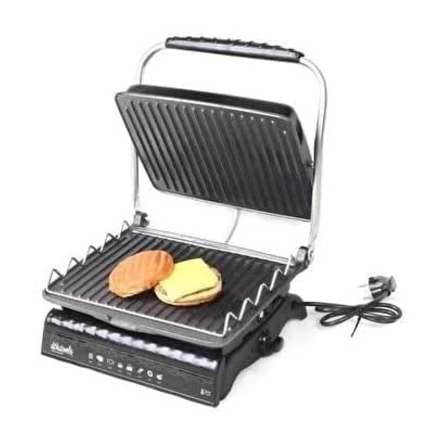 dökümix Ultra Plus Organik Demir Döküm Izgara& Tost Makinası Gri Izgara Aparatlı,Fırçalı,Yağdanlık
