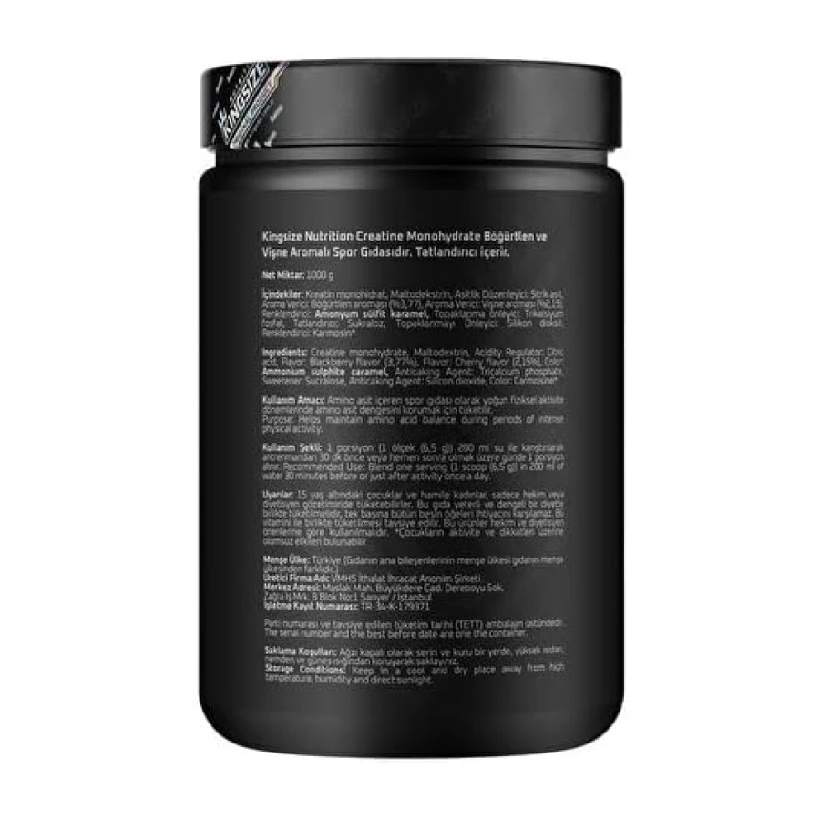 Kingsize Nutrition Creatine Powder 1000 Gr