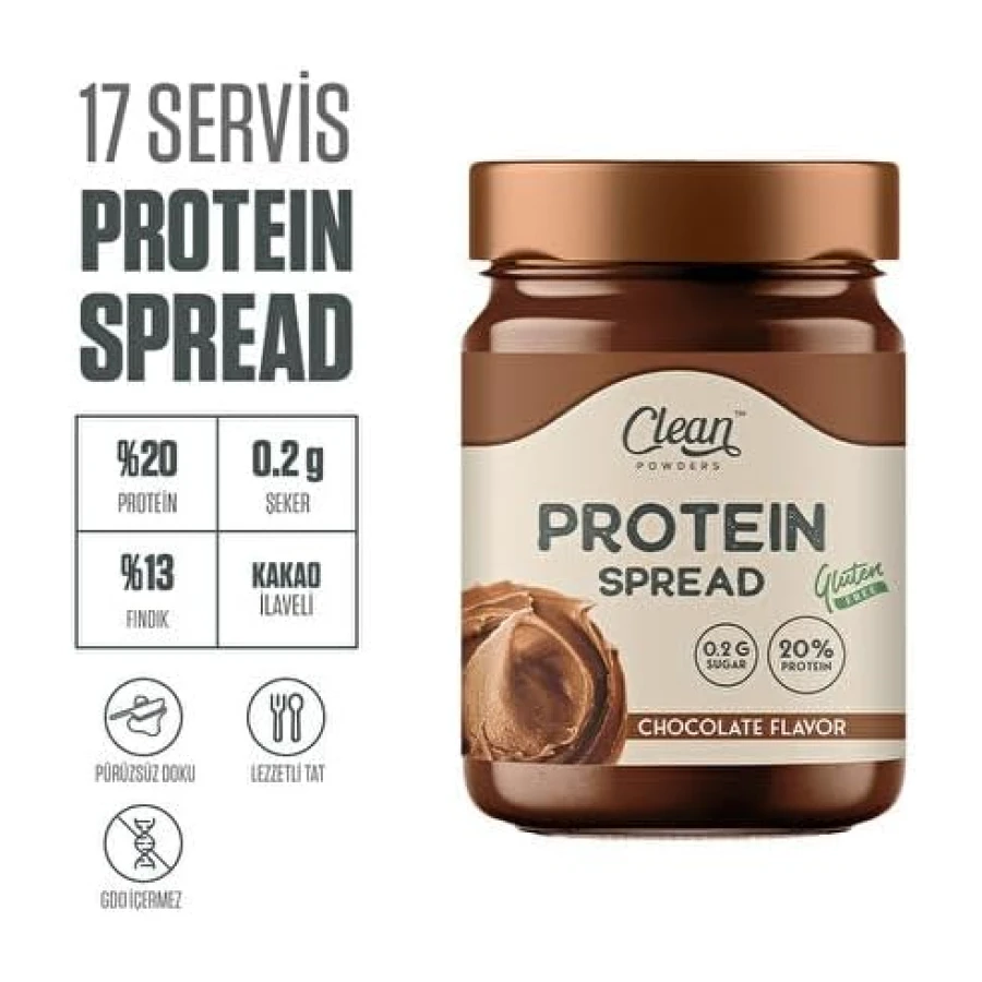 Clean Powders Proteinli Çikolatalı Fındık Kreması (Protein Spread) 350 Gr