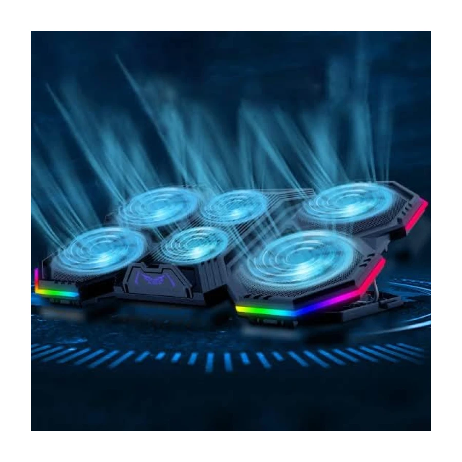 iDock F12-1 Black 2600RPM Yüksek Devirli Fan Gaming Laptop Soğutucu Stand