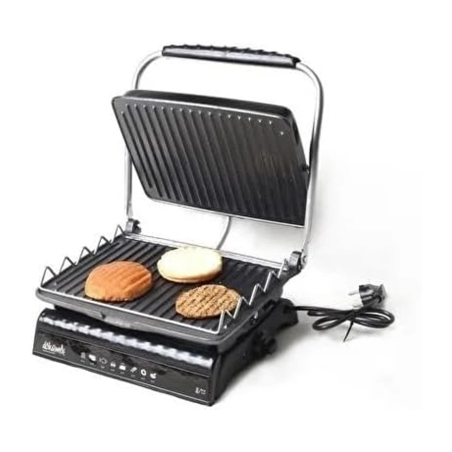 dökümix Ultra Plus Organik Demir Döküm Izgara& Tost Makinası Gri Izgara Aparatlı,Fırçalı,Yağdanlık