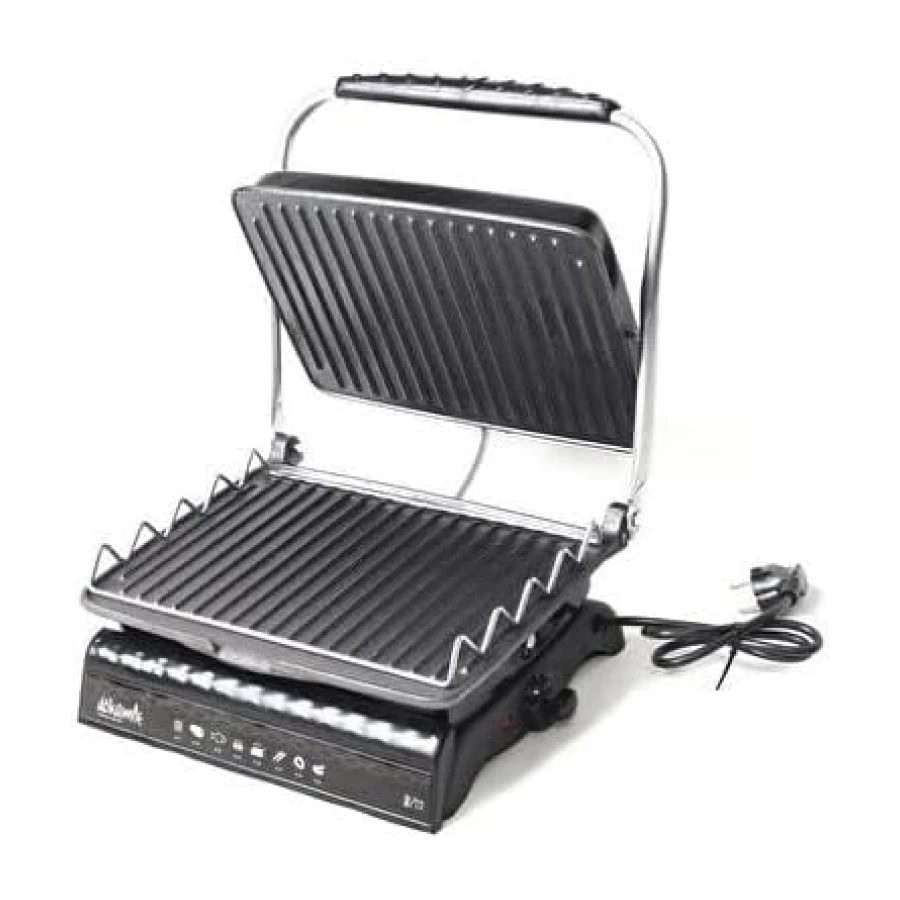dökümix Ultra Plus Organik Demir Döküm Izgara& Tost Makinası Gri Izgara Aparatlı,Fırçalı,Yağdanlık