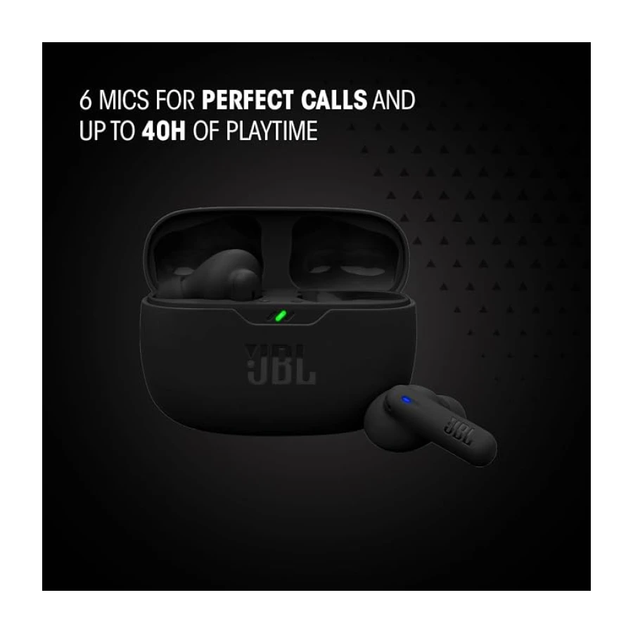 JBL Wave Beam2, Kablosuz Kulakiçi Kulaklık, IE, Siyah | Bluetooth 5.3, 40 saate kadar özerklik, ses JBL Pure Bass, Smart Ambient, Multipoint Connection