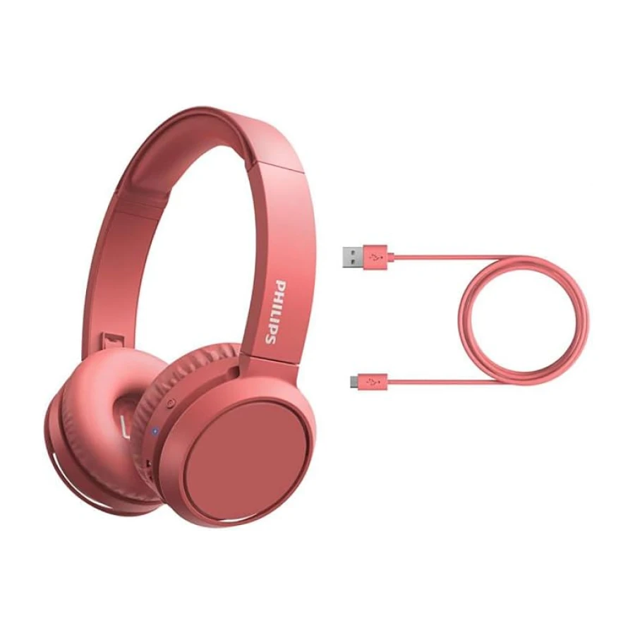 Philips TAH4205 Kablosuz Kulak Üstü Kulaklık (Mikrofonlu) Kırmızı, 29 saat