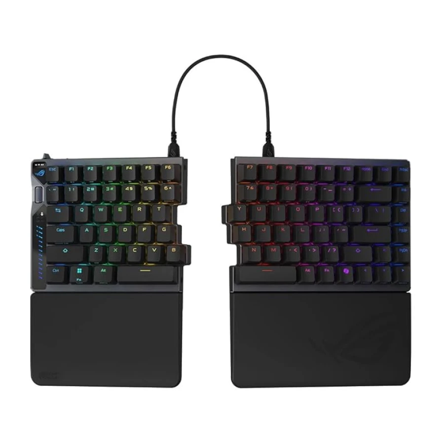 ASUS ROG FALCATA HFX ABS 75% AYRILABİLİR TÜRKÇE OYUNCU KLAVYESİ, MANYETİK HOT-SWAPPABLE SWITCHLER, 8K WIRELESS BAĞLANTI, RAPID TRIGGER MODU, KONTROL TEKERİ, ZONE MODE, 4 KATMANLI YALITIM VE AYRILABİLİ