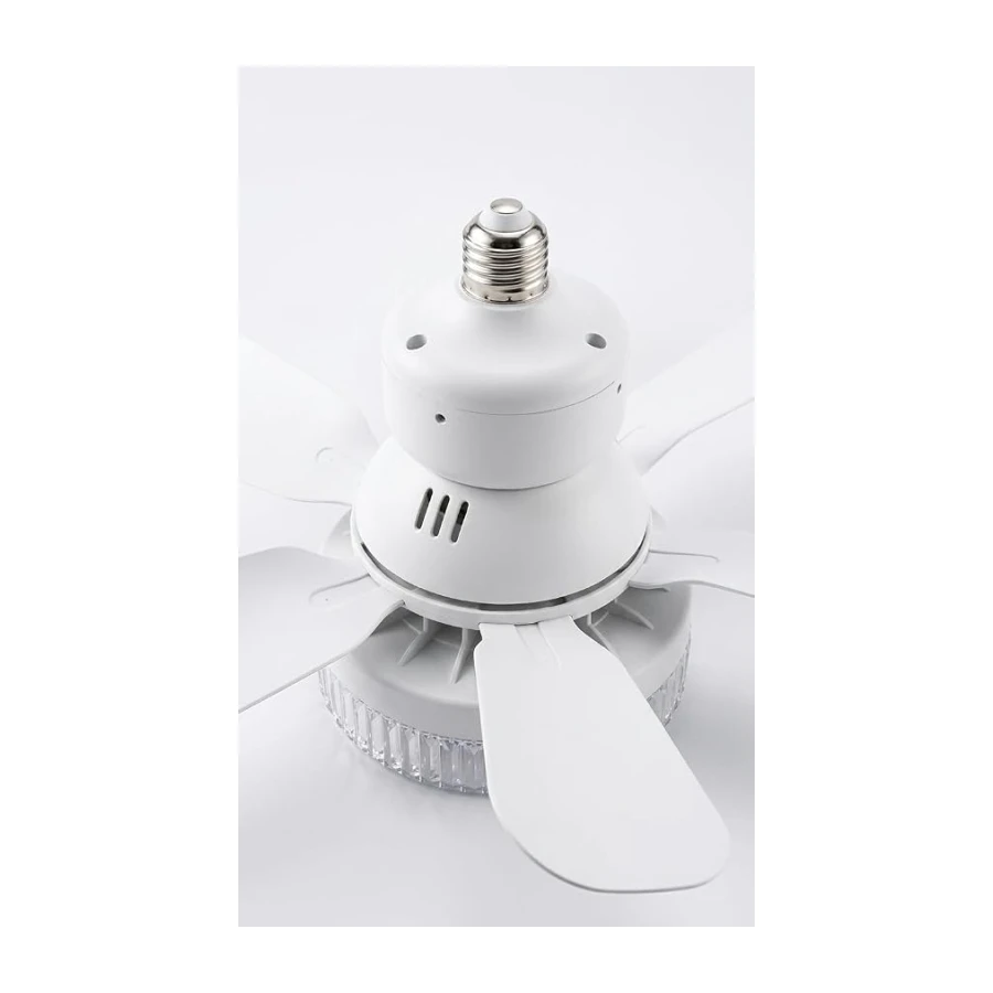 Kristal LED Avizeli Tavan Vantilatörü - 30W E27 Duy Pervaneli Lamba - Uzaktan Kumandalı, 6 Kanatlı, 3 Kademeli Hız ve Kısılabilir Işık - Sessiz Çalışan Modern Tavan Fanı