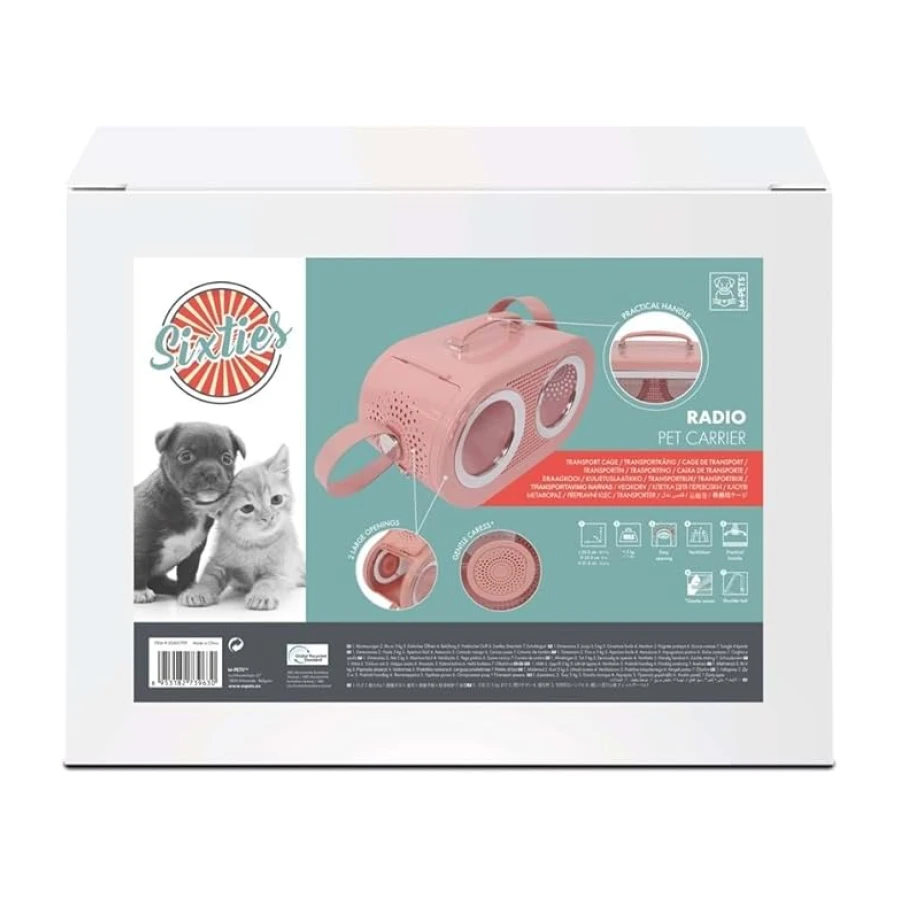 M-PETS RADIO TAŞIMA ÇANTASI PİNK 50X23X31CM