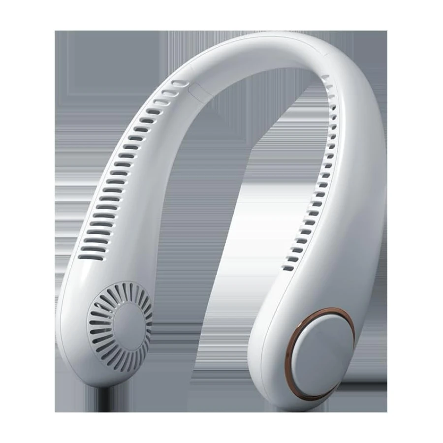 Boyuna Takılan Şarjlı Vantilatör – 1200mAh USB Neck Fan, 3 Kademeli Hız, Hands-Free Taşınabilir Serinletici (Spor, Seyahat, Günlük Kullanım)