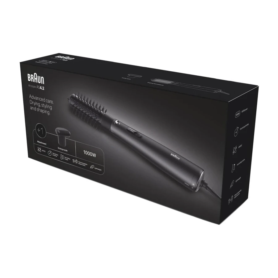Braun BRAS420E Air Styler 4.2 IONTEC Saç Kurutma Makinesi ve Şekillendirici, 2 Başlıklı