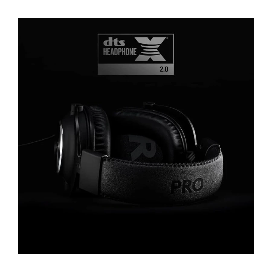 Logitech G Pro X 7.1 Oyuncu Kulaklığı, Blue Voice Mikrofon Teknolojisi, 50 mm Hassas PRO-G Sürücüleri, DTS Kulaklık:X 2.0 Surround Ses, Profesyonel Tip USB Dijital Ses Kartı, 20 Saat Pil Ömrü, Siyah