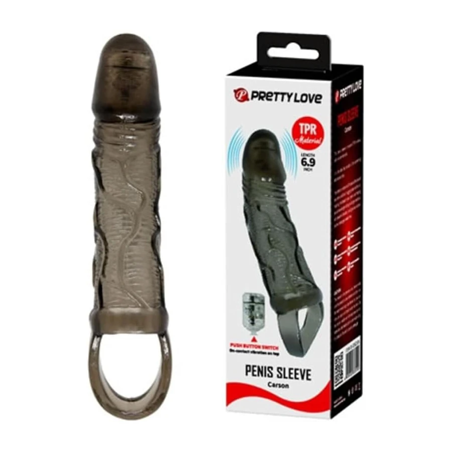 TruvaShop, Titreşimli Penis Kılıfı 3cm Dolgulu Uzatmalı Prezervatif Vibratör