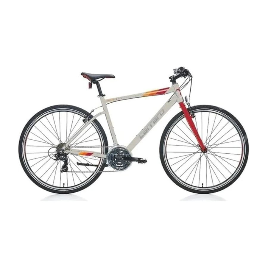 Carraro Sportıve 321 Erkek Şehir Bisikleti 480H V 28 Jant 21 Vites Mat Gri-Kırmızı-Turuncu