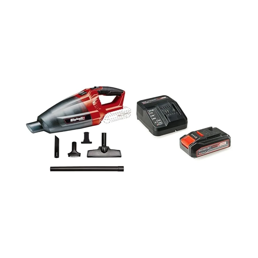 Einhell TE-VC 18 Li - Solo, Akülü Süpürge ve Einhell 18V 2,5 Ah PXC Starter Kit (Başlangıç Seti)