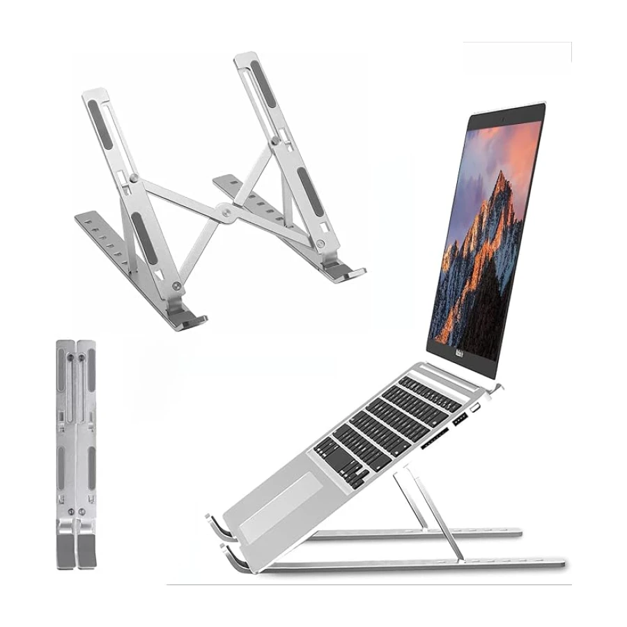 OBEV Taşınabilir Laptop Stant Bilgisayar Stant Notebook Stant Tüm Laptoplarla Uyumlu Bilgisayar Standı Taşınabilir Metal Kaymaz Stant Dizüstü Bilgisayar Stantları Stantı