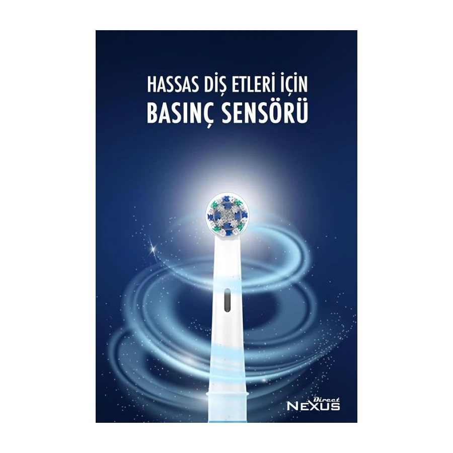 Direct Nexus Pro Elektrikli Şarj Edilebilir Diş Fırçası 3 farklı çalışma modu